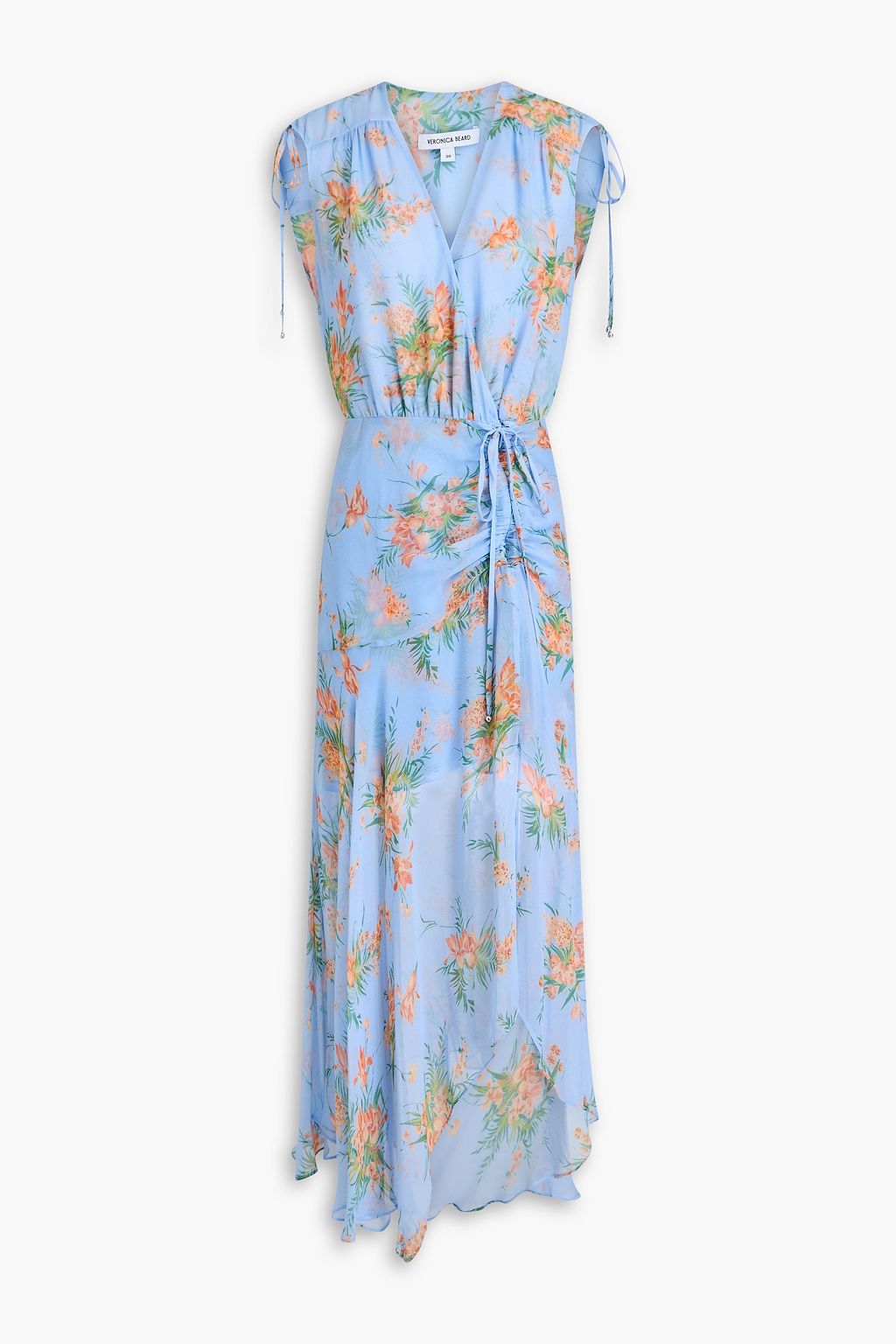 【Veronica Beard】 Dovimaフローラルシルクミディドレス Veronica Beard Dovima Floral Print Silk-Chiffon Midi Dress